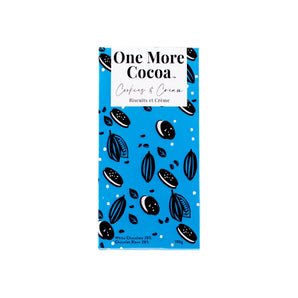 Cookies + Cream Chocolate Bar By One More Cocoa
