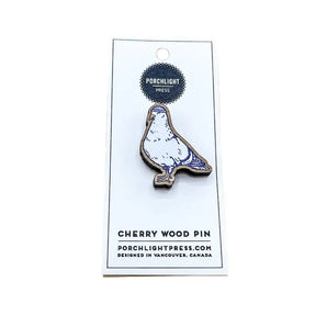 Cool Pigeon Wooden Pin By Porchlight Press