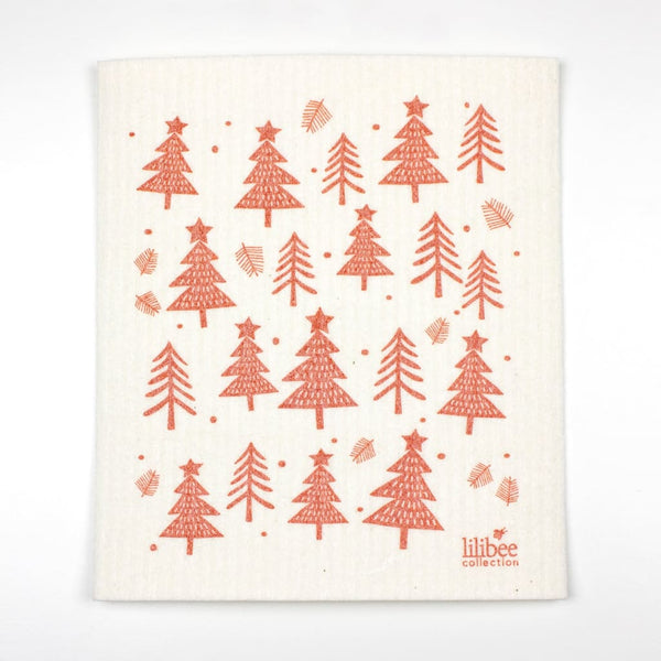 Copper Christmas Forest Swedish Dish Cloth By Square Love