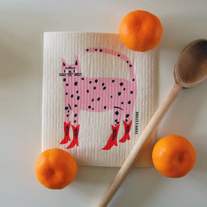 Cowboy Kitty Swedish Dish Cloth By Badger & Burke