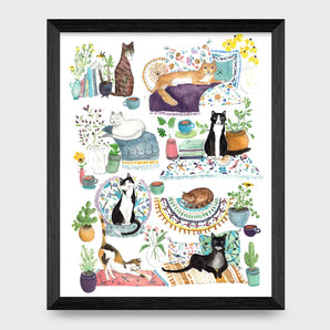 Cozy Cats 8x10 Print By Sarah Duggan Creative Works
