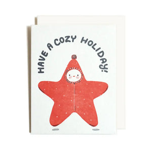 Cozy Star Holiday Card By Homework Letterpress