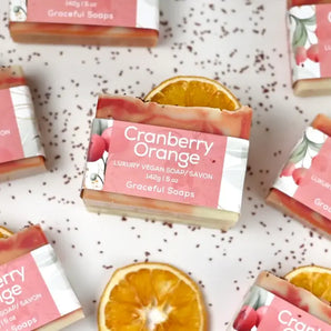 Cranberry Orange Vegan Soap By Graceful Soaps
