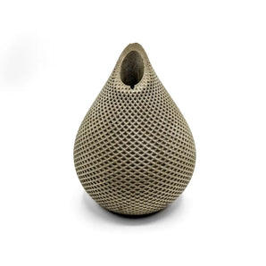 Crosshatched Teardrop Concrete Vase By CG Watercolors &