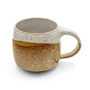 Crossover Matte Glaze Brown & White Leaf Mug By Union