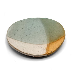 Crossover Mint Brown & White Plate (Medium) By Union Street