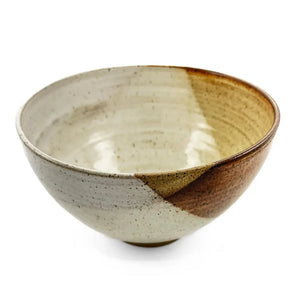 Crossover White & Brown Bowl (Large) By Union Street Pottery