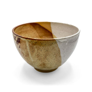Crossover White & Brown Bowl (Large) By Union Street Pottery