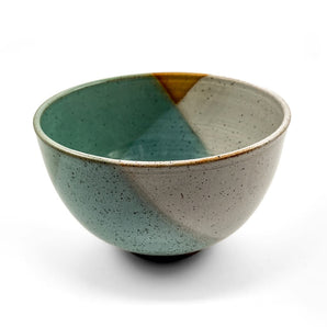 Crossover White Mint & Brown Bowl (Large) By Union Street