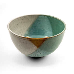 Crossover White Mint & Brown Bowl (Large) By Union Street