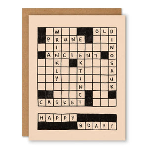 Crossword Birthday Card By Badger & Burke
