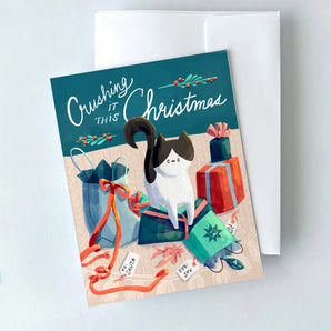 Crushing It This Christmas Cat Card By Julep and Trubbs