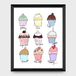 Cupcakes 8x10 Print By Adele Mansour