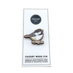 Cute Chickadee Wooden Pin By Porchlight Press