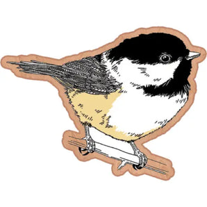 Cute Chickadee Wooden Pin By Porchlight Press