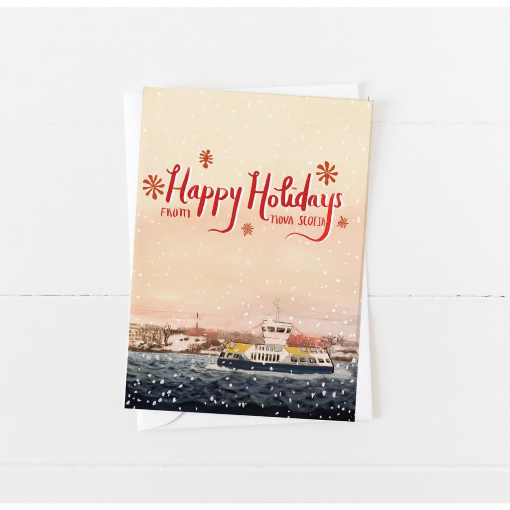 Dartmouth Ferry Holiday Card By Briana Corr Scott