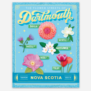 Dartmouth Flower Streets Magnet By KDP Creative Hand