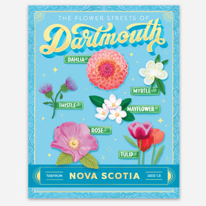 Dartmouth Flower Streets Magnet By KDP Creative Hand