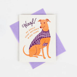 Dog Years Birthday Card By Bromstad Printing Co.