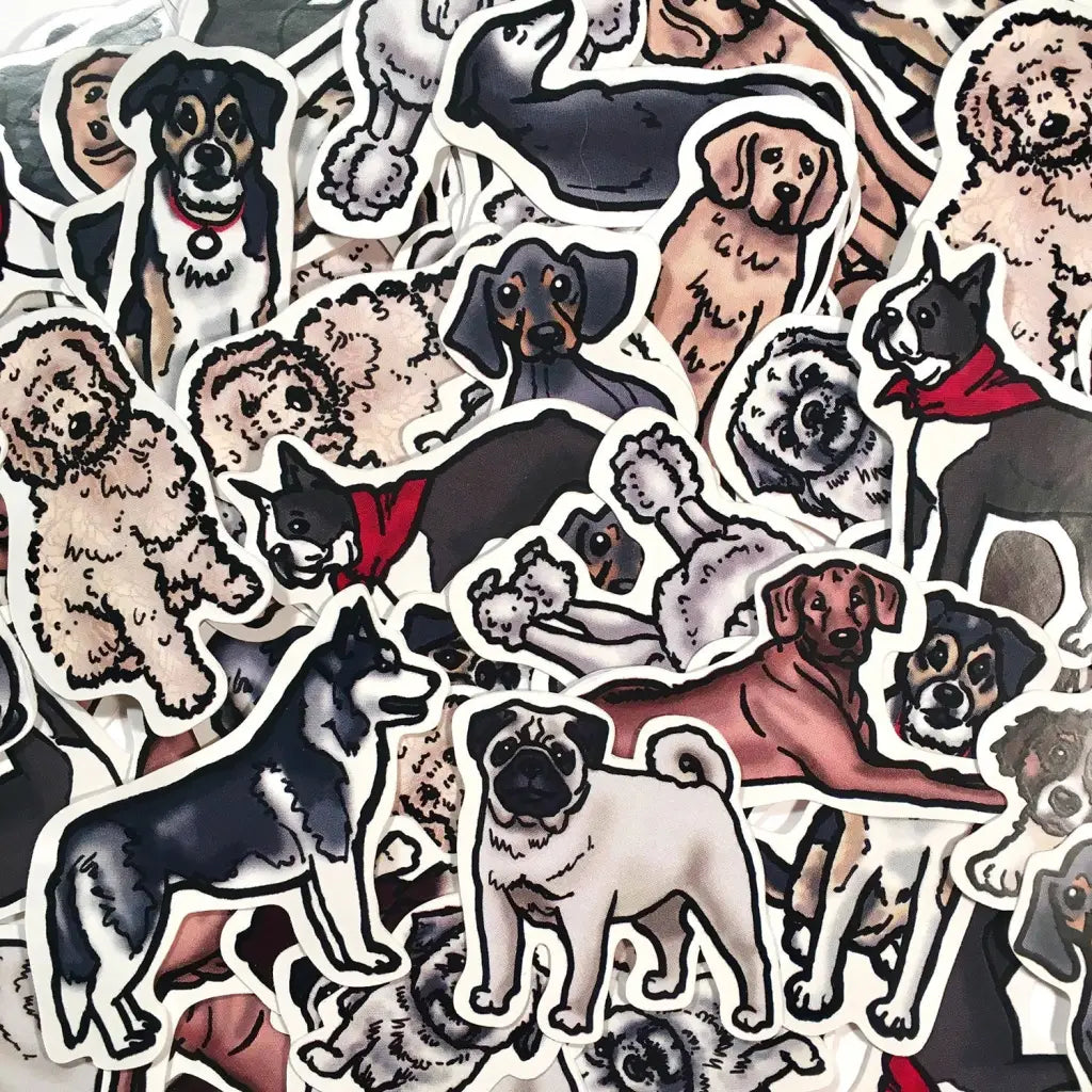 Designer Sticker Dog Dogs Sticker Pack - Design Corner - Inkwell Modern Handmade