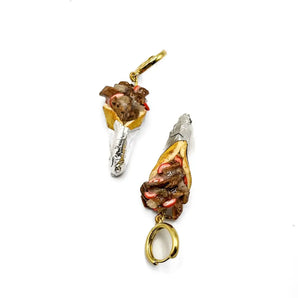 Donair Earrings By Terri Power Art