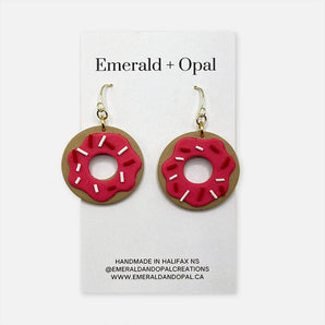 Donut Dangle Earrings By Emerald and Opal