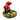 Double Red Mushroom Sculpture With Stone Accents By Magic