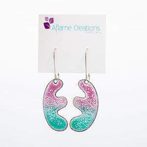 Double - Sided Blob Earrings (various colours) By Aflame