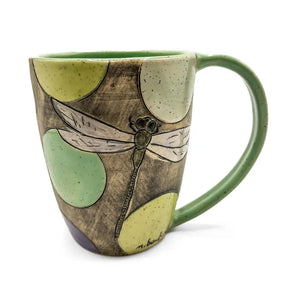 Dragonfly Mug w/ Purple Dots By Marla Benton