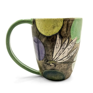 Dragonfly Mug w/ Purple Dots By Marla Benton
