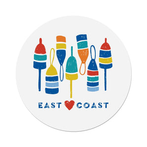East Coast Buoy Sticker By Inkwell Originals