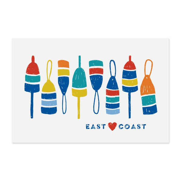 East Coast Buoys Postcard By Inkwell Originals