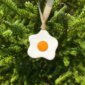 Egg Ceramic Ornament By Ellie Parker
