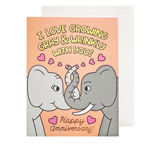 Elephant Anniversary Foil Card By The Social Type