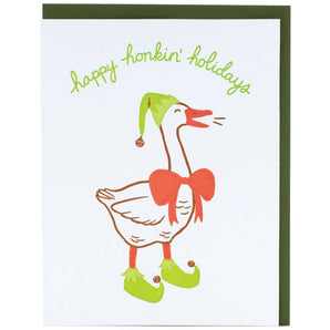 Elfin Goose Holiday Card By Smudge Ink