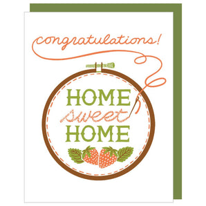 Embroidered New Home Card By Smudge Ink