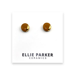 Large Gold Accent Round Studs (various colours)