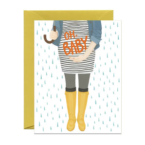 Expectant Mom Baby Shower Card By Yeppie Paper