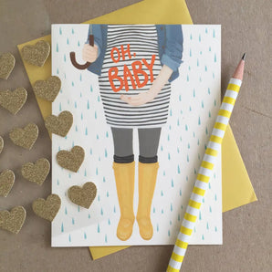Expectant Mom Baby Shower Card By Yeppie Paper