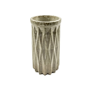 Faceted Concrete Cylinder Vase By CG Watercolors &