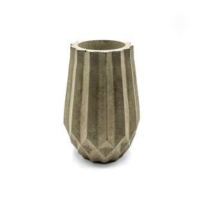 Faceted Concrete Teardrop Vase By CG Watercolors &