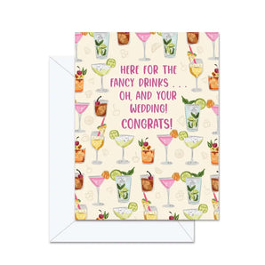 Fancy Drinks Wedding Card By Jaybee Design