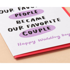 Favorite Couple Wedding Card By And Here
