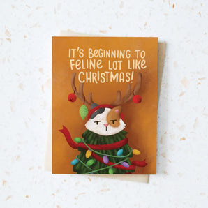 Feline A Lot Like Christmas Card By Hop & Flop