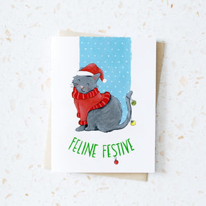 Feline Festive Card By Hop & Flop