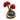 Felted Round Cap Red Mushroom Pair Sculpture (Round Base)