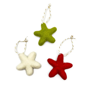 Felted Star Ornament (various colours) By Magic of Wool