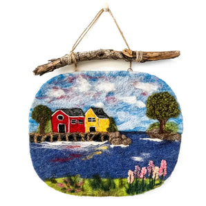 Felted Wall Hanging - Coastal Village (Large) By Magic