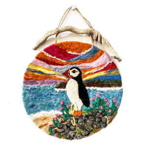 Felted Wall Hanging - Puffin (Large) By Magic of Wool
