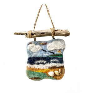 Felted Wall Hanging - Seaside Scene By Magic of Wool